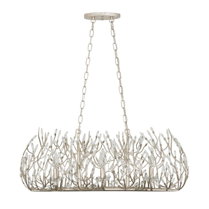 Varaluz Bask 6 Light 36" Wide Crystal Linear Pendant