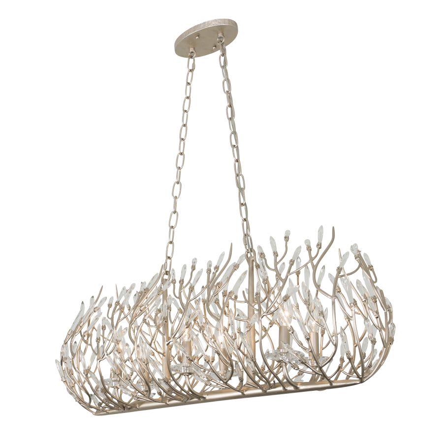 Bask 6 Light 36" Wide Crystal Linear Pendant