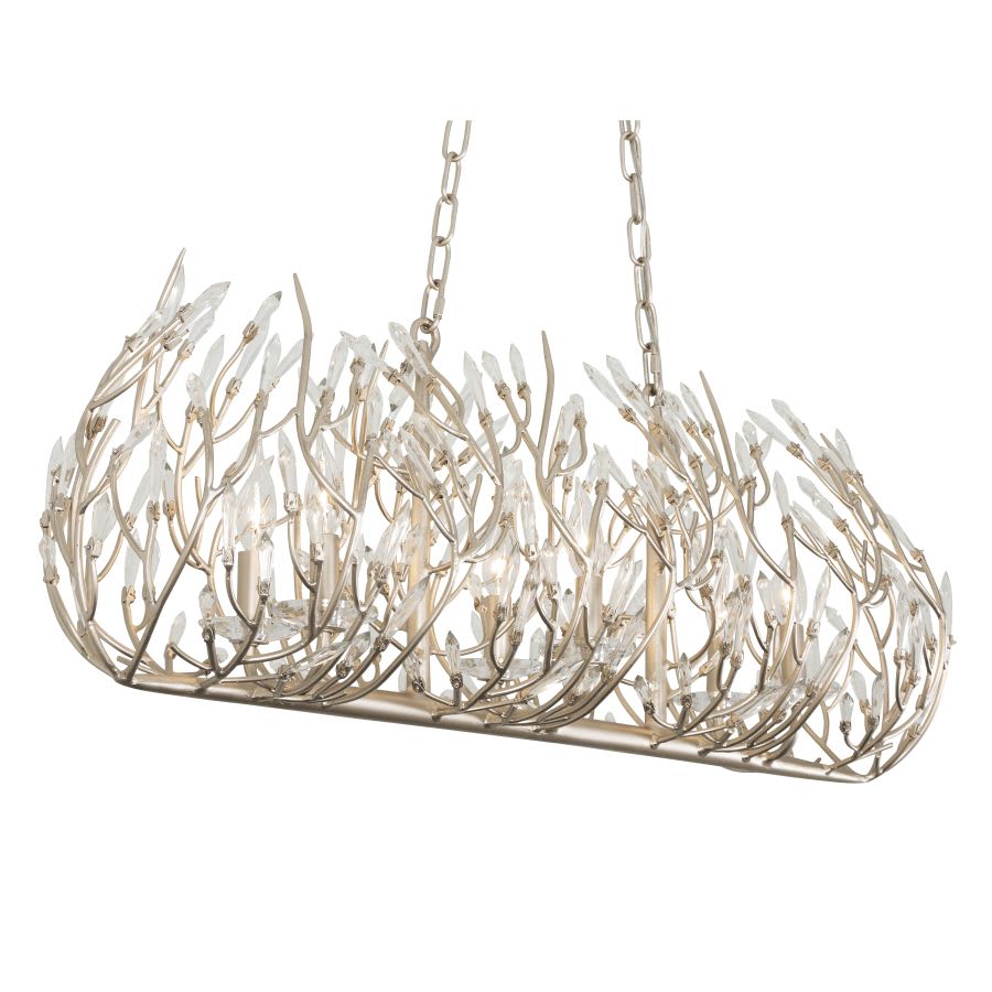 Bask 6 Light 36" Wide Crystal Linear Pendant