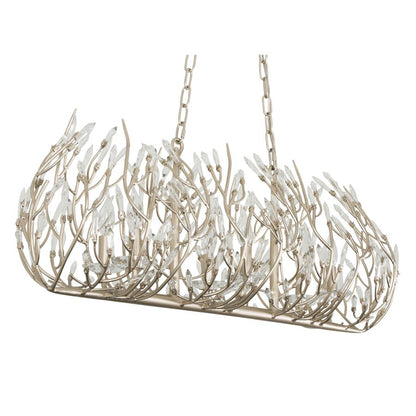 Bask 6 Light 36" Wide Crystal Linear Pendant