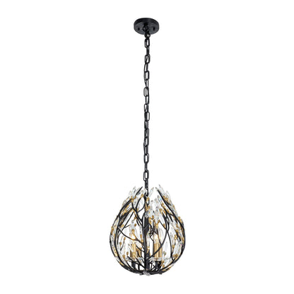 Bask 6 Light 36" Wide Crystal Linear Pendant
