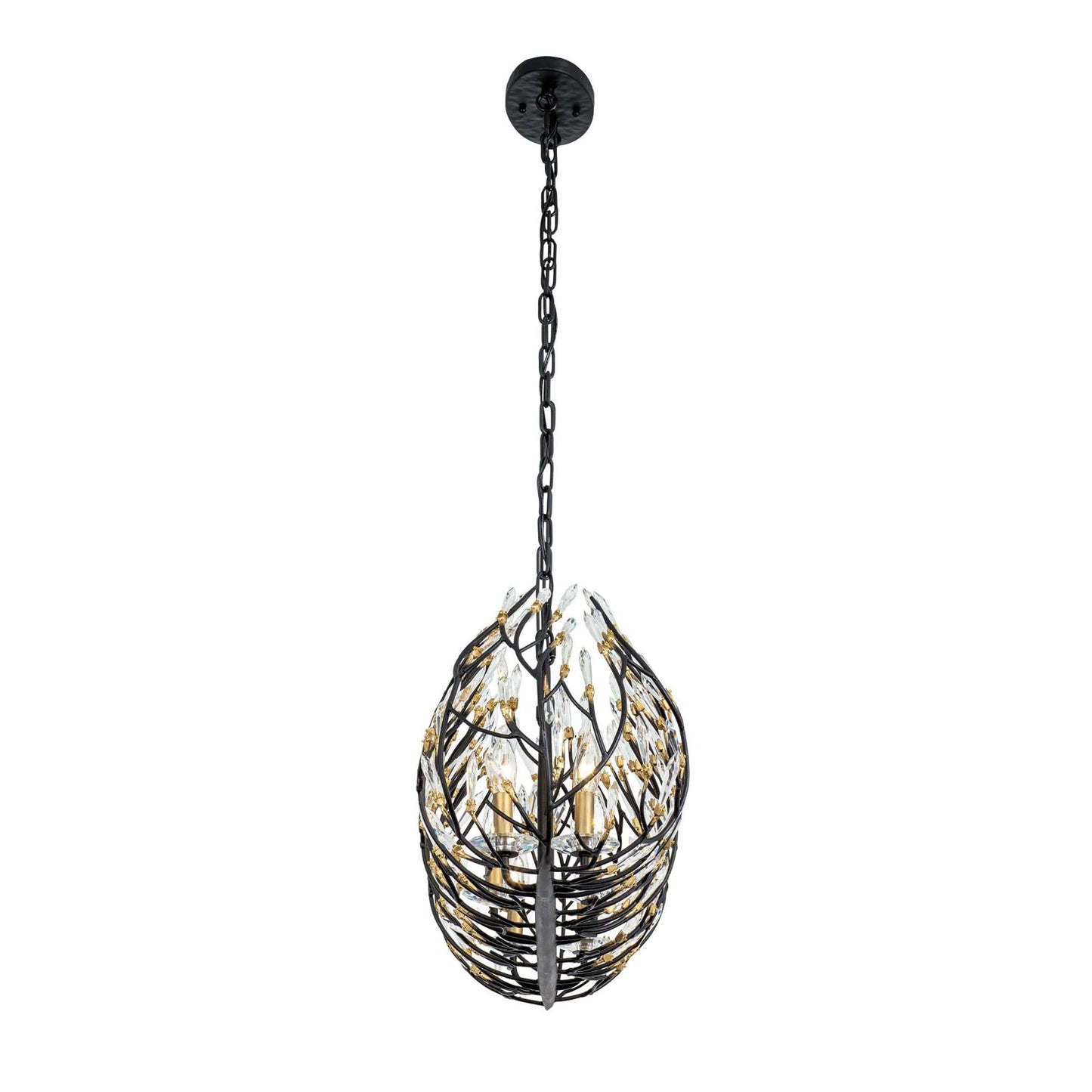 Bask 6 Light 36" Wide Crystal Linear Pendant