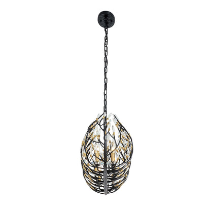 Bask 6 Light 36" Wide Crystal Linear Pendant