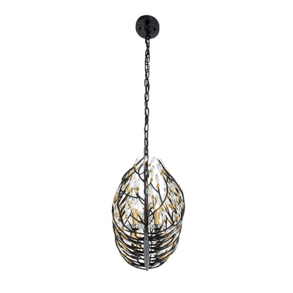 Varaluz Bask 6 Light 36" Wide Crystal Linear Pendant