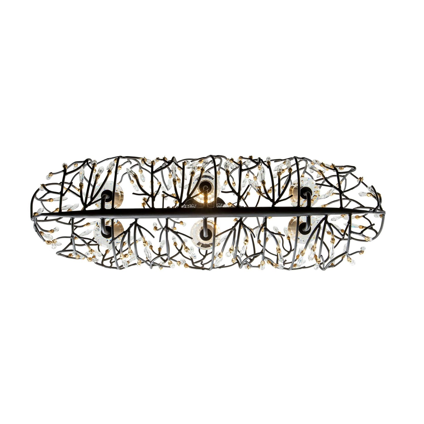 Bask 6 Light 36" Wide Crystal Linear Pendant