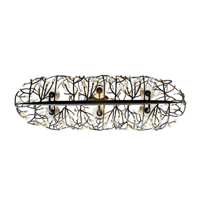 Bask 6 Light 36" Wide Crystal Linear Pendant