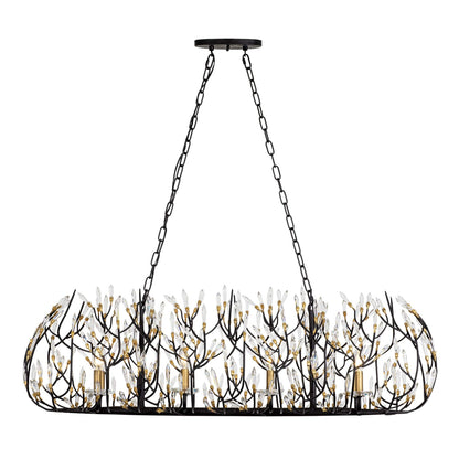 Bask 8 Light 48" Wide Crystal Linear Pendant