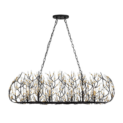 Bask 8 Light 48" Wide Crystal Linear Pendant