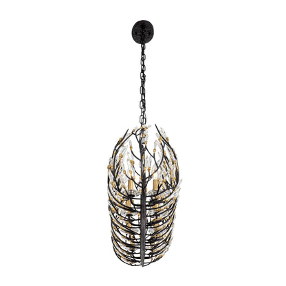 Bask 8 Light 48" Wide Crystal Linear Pendant