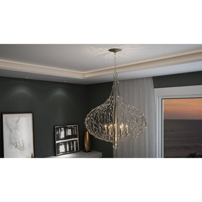 Varaluz Bask 6 Light 27" Wide Crystal Abstract Chandelier