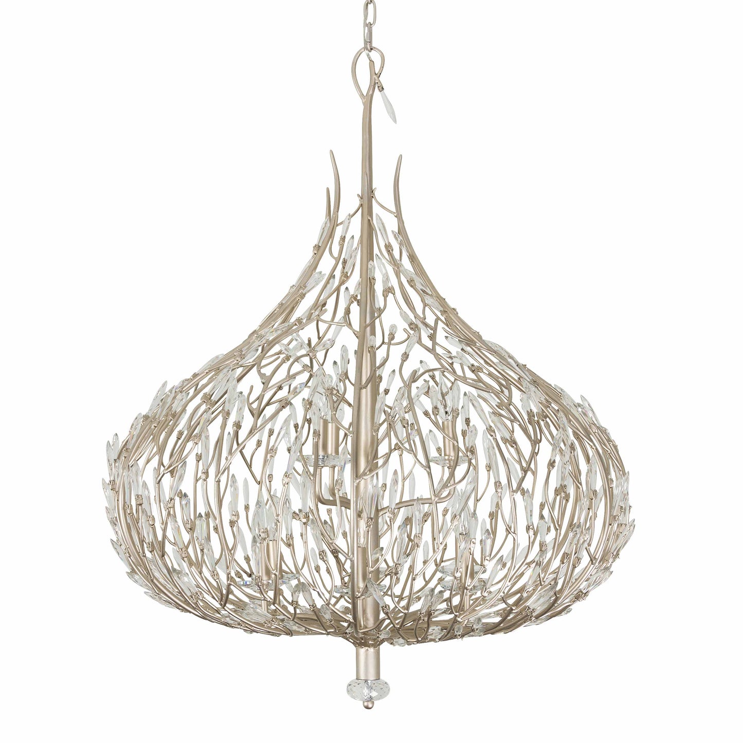 Bask 9 Light 32" Wide Crystal Abstract Chandelier