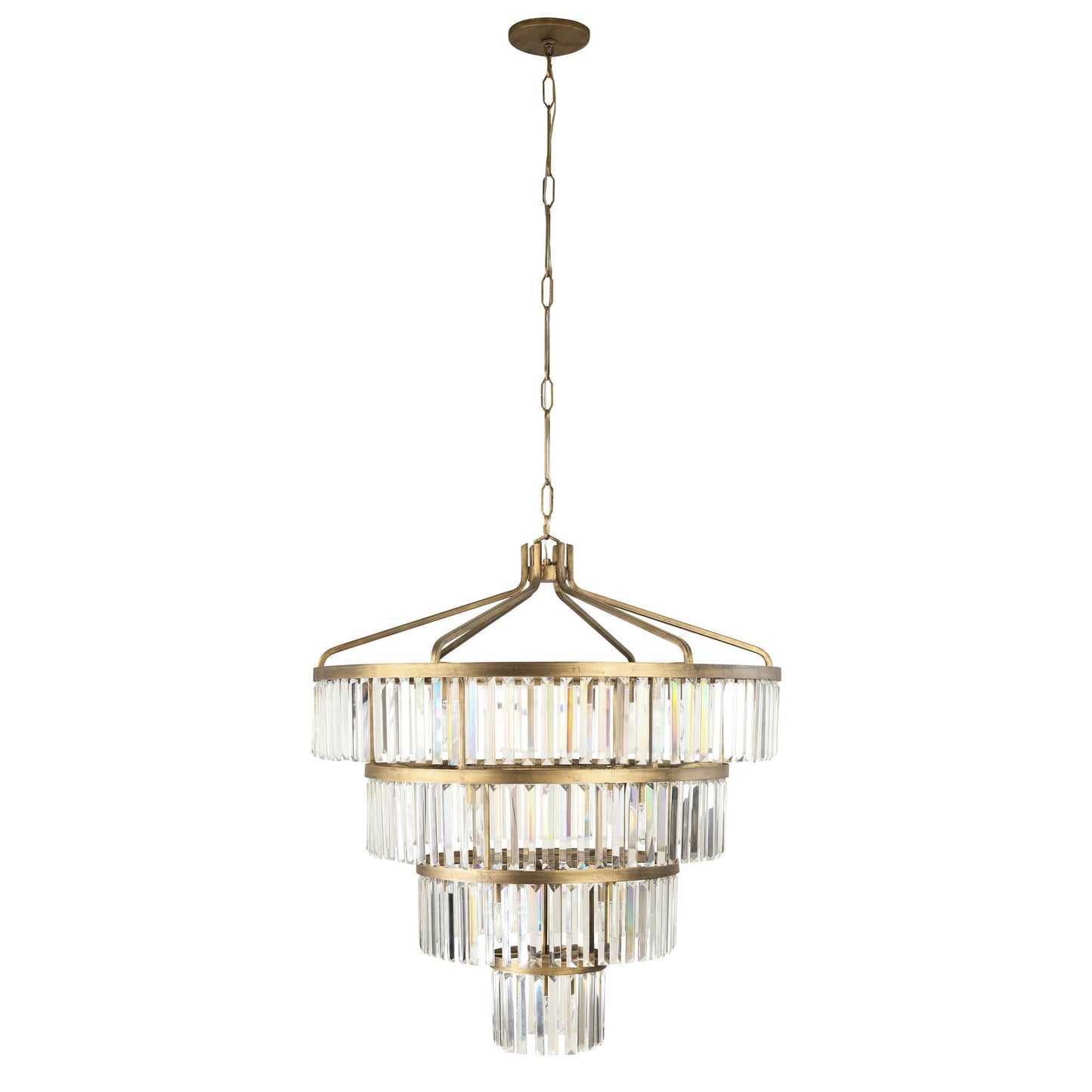 Social Club 19 Light 36" Wide Crystal Waterfall Chandelier