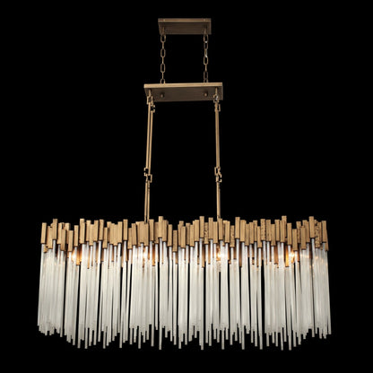 Varaluz Matrix 8 Light 49" Wide Linear Chandelier