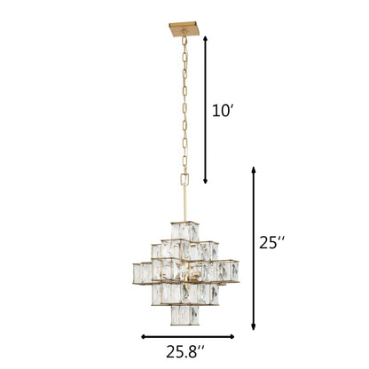 Varaluz Cubic 6 Light 26" Wide Crystal Chandelier