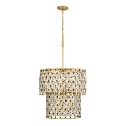 Windsor 7 Light 25" Wide Crystal Waterfall Chandelier