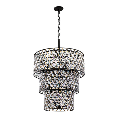 Varaluz Windsor 13 Light 32" Wide Crystal Waterfall Chandelier