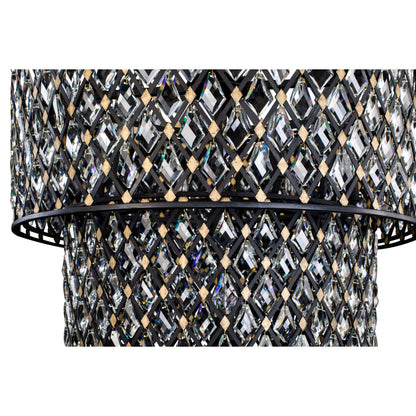 Varaluz Windsor 13 Light 32" Wide Crystal Waterfall Chandelier