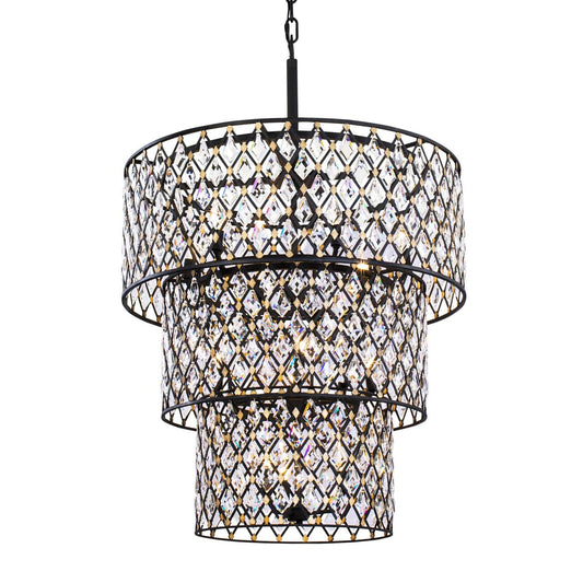 Windsor 13 Light 32" Wide Crystal Waterfall Chandelier