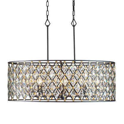 Windsor 8 Light 36" Wide Crystal Drum Chandelier