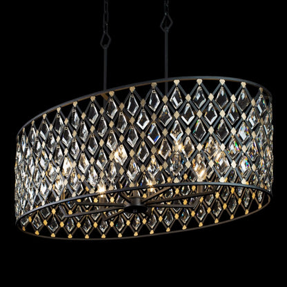 Varaluz Windsor 8 Light 36" Wide Crystal Drum Chandelier