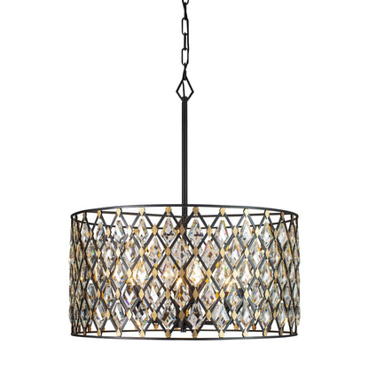 Varaluz Windsor 6 Light 25" Wide Crystal Drum Chandelier