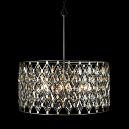 Varaluz Windsor 6 Light 25" Wide Crystal Drum Chandelier