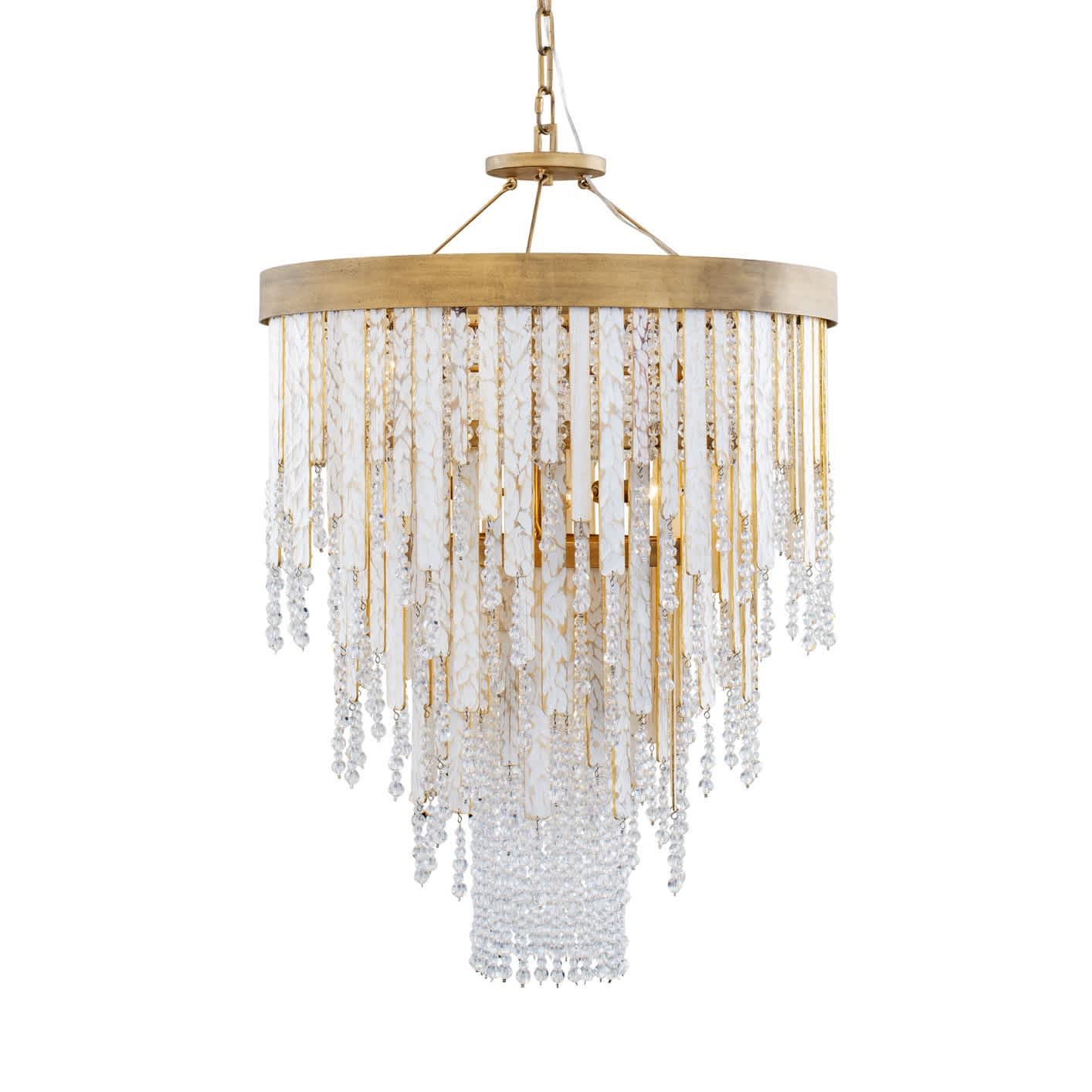 Lafayette 7 Light 24" Wide Crystal Waterfall Chandelier