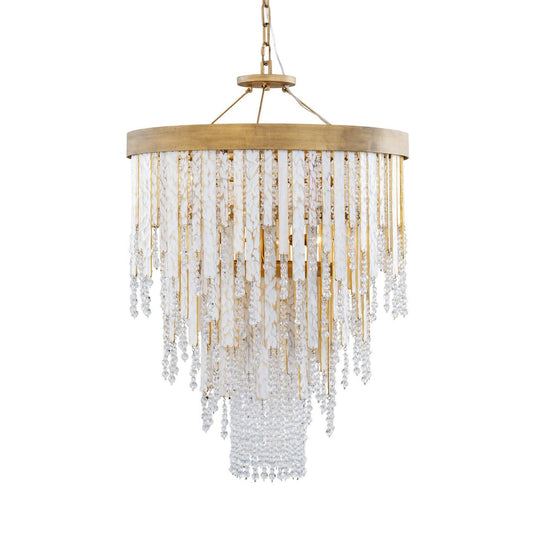 Lafayette 7 Light 24" Wide Crystal Waterfall Chandelier