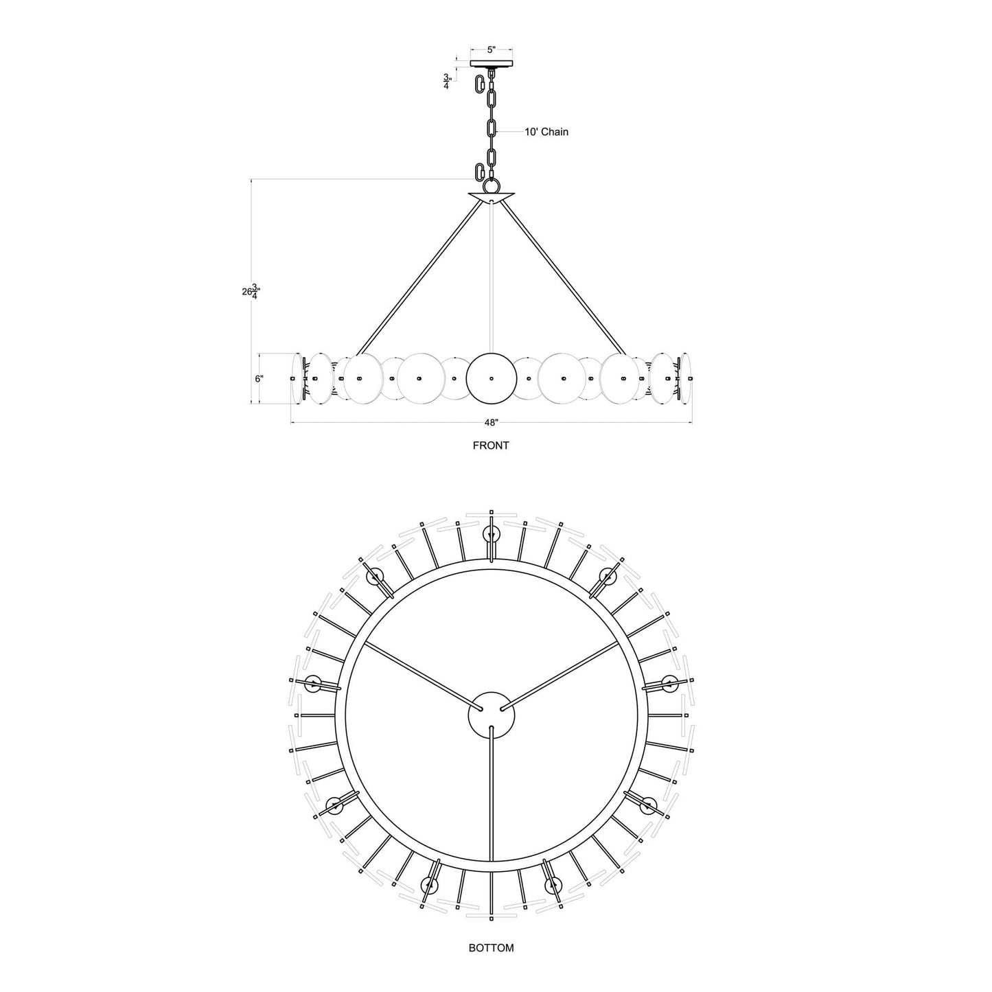 Cosmos 9 Light 48" Wide Ring Chandelier