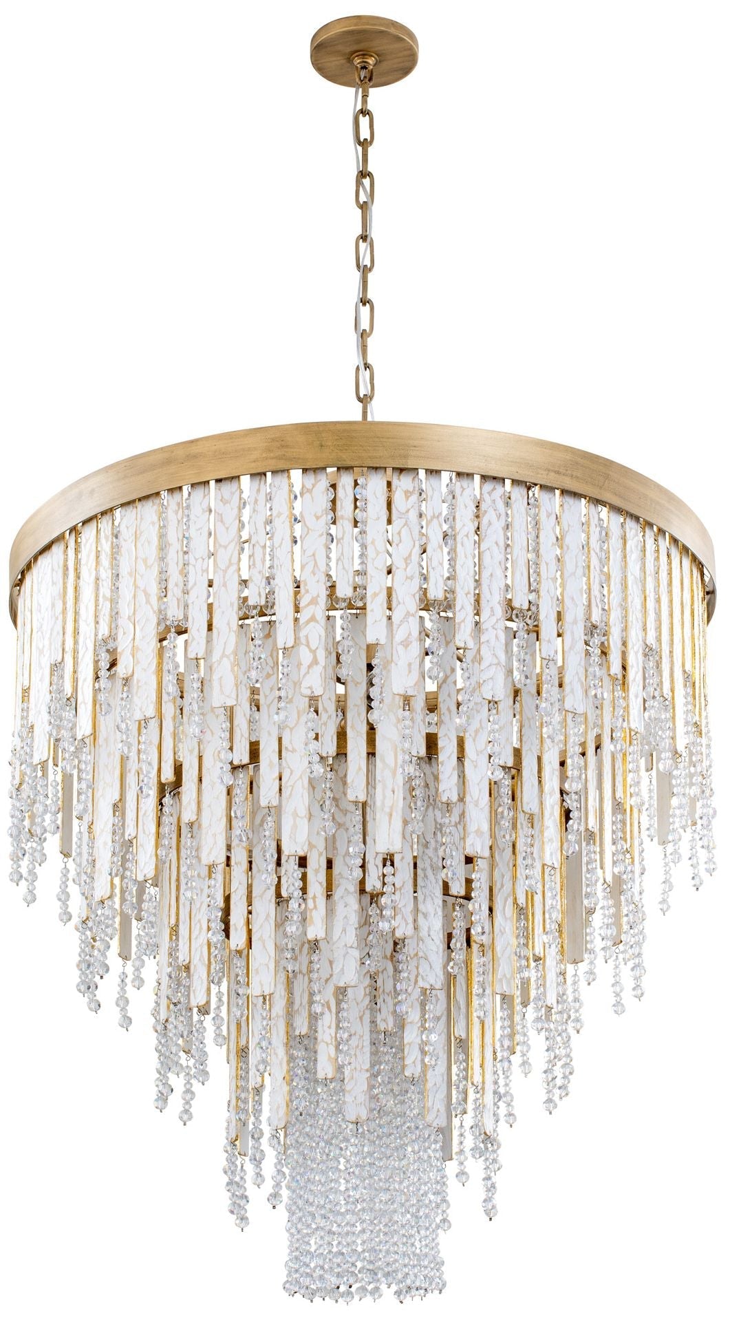 Varaluz Lafayette 30" Wide Havana Gold Crystal Chandelier