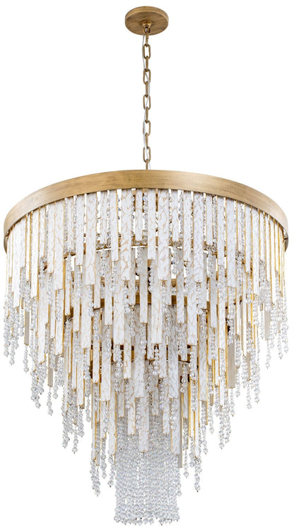 Varaluz Lafayette 30" Wide Havana Gold Crystal Chandelier