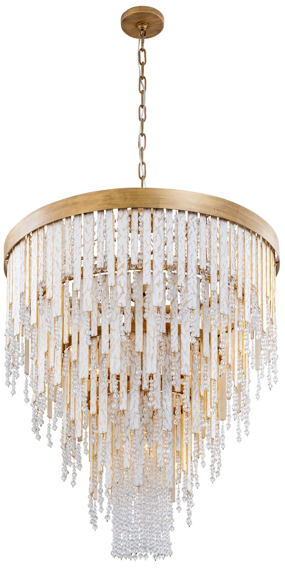 Varaluz Lafayette 30" Wide Havana Gold Crystal Chandelier