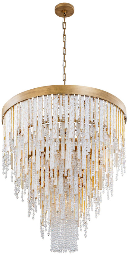 Varaluz Lafayette 30" Wide Havana Gold Crystal Chandelier