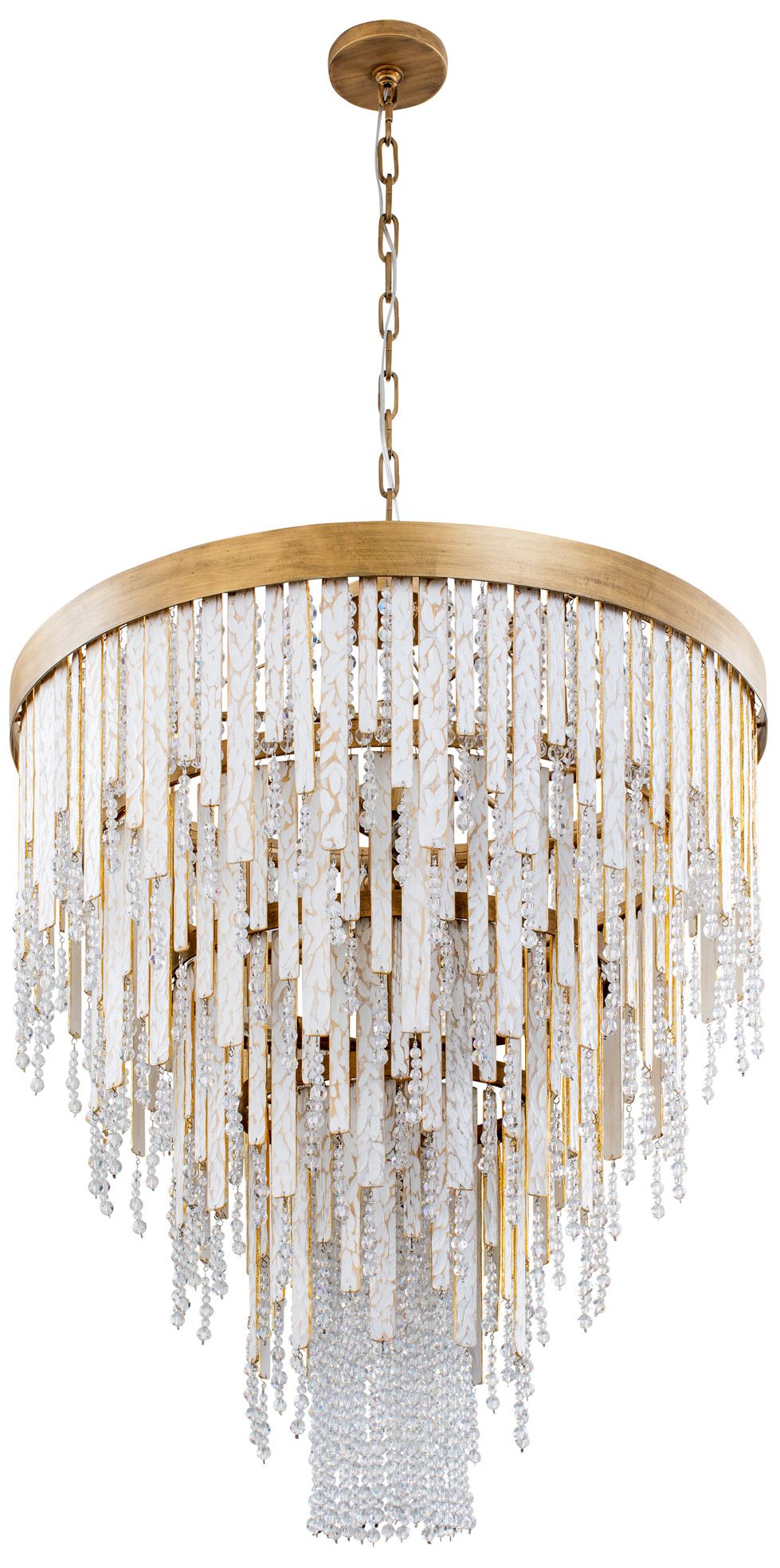 Varaluz Lafayette 30" Wide Havana Gold Crystal Chandelier