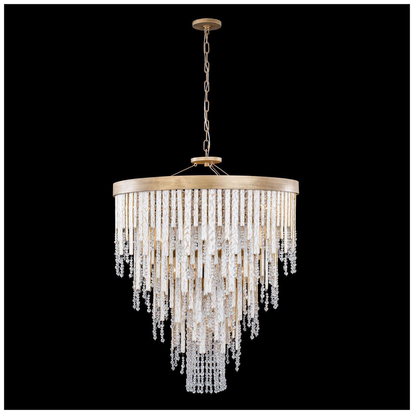 Varaluz Lafayette 30" Wide Havana Gold Crystal Chandelier