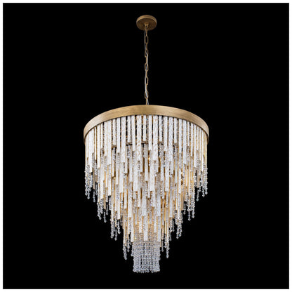 Varaluz Lafayette 30" Wide Havana Gold Crystal Chandelier
