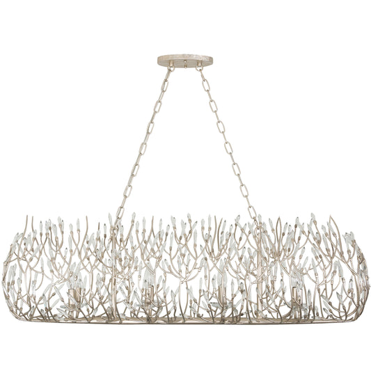Bask 8 Light 48" Wide Crystal Linear Pendant