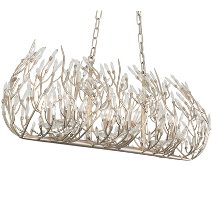 Bask 8 Light 48" Wide Crystal Linear Pendant