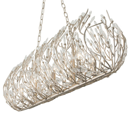Bask 8 Light 48" Wide Crystal Linear Pendant