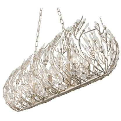 Varaluz Bask 8 Light 48" Wide Crystal Linear Pendant