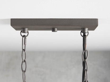 Venturo Fluted Glass Linear Island Chandelier