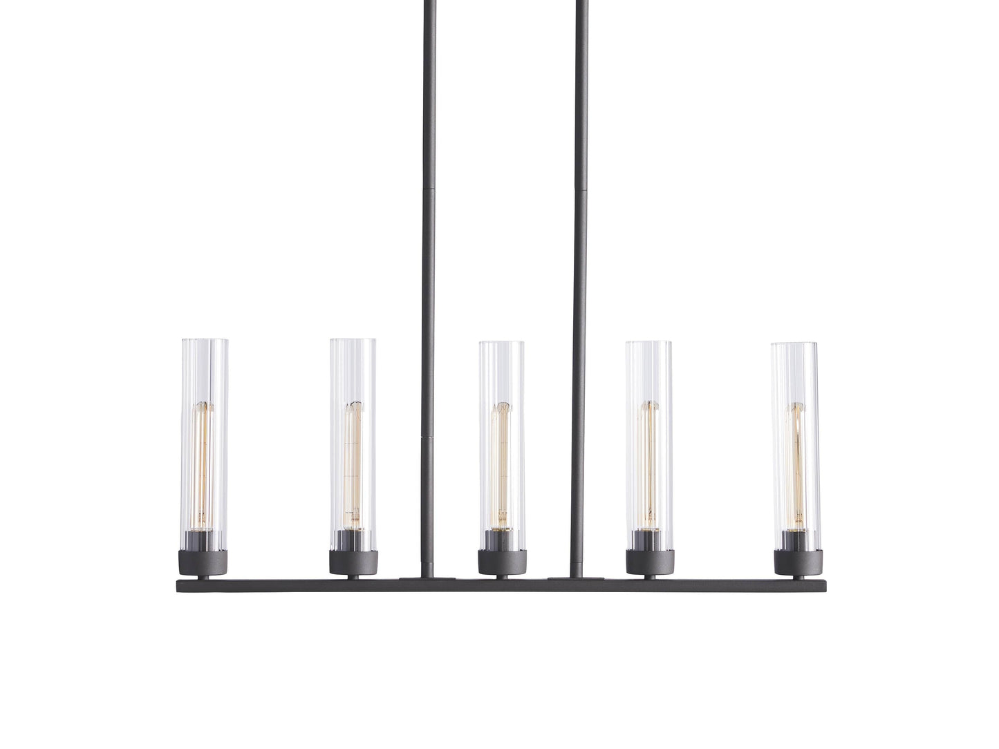 Venturo Fluted Glass Linear Island Chandelier