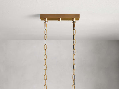 Venturo Fluted Glass Linear Island Chandelier