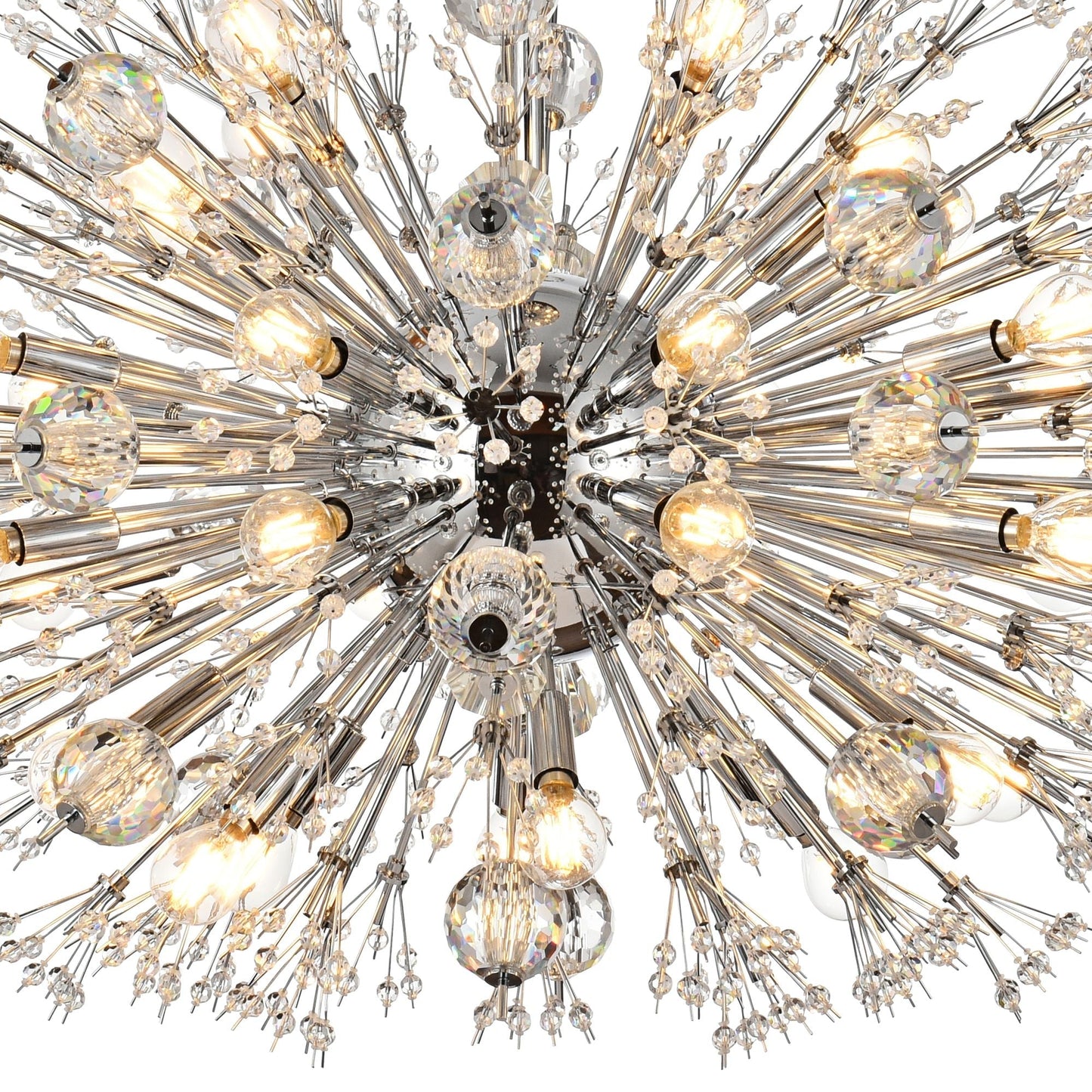 Vera 42" Crystal Starburst Oval Pendant