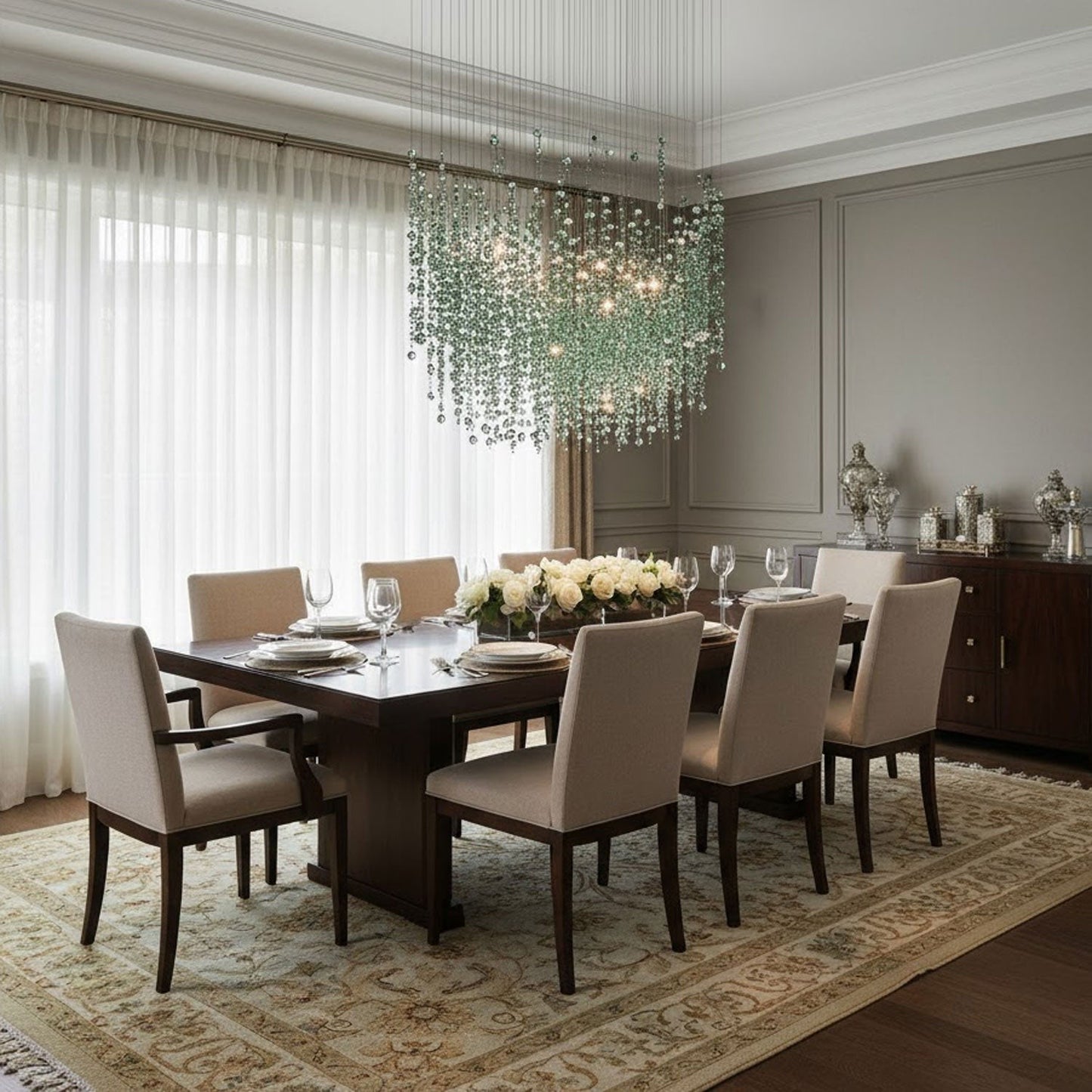 Verdantia Crystal Cascade Chandelier