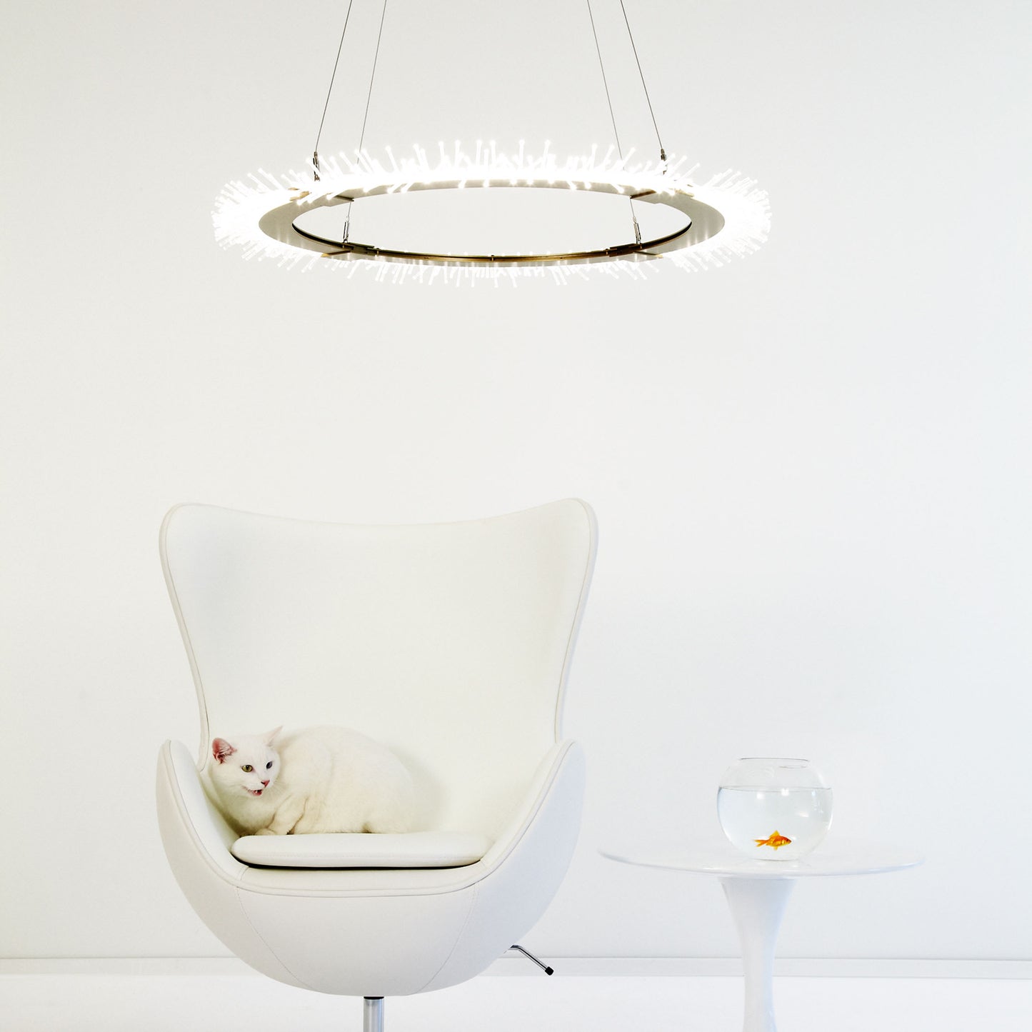 Anemone 36-7/8" Wide Integrated LED Ring Chandelier with Acrylic LED Accents