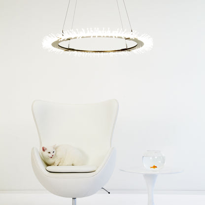Anemone 36-7/8" Wide Integrated LED Ring Chandelier with Acrylic LED Accents