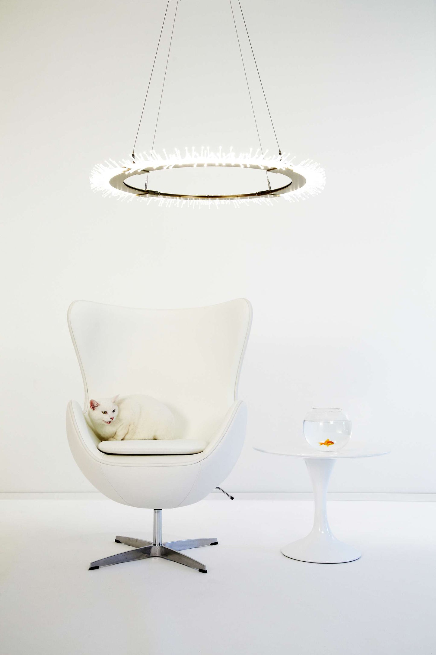 Anemone 36-7/8" Wide Integrated LED Ring Chandelier with Acrylic LED Accents