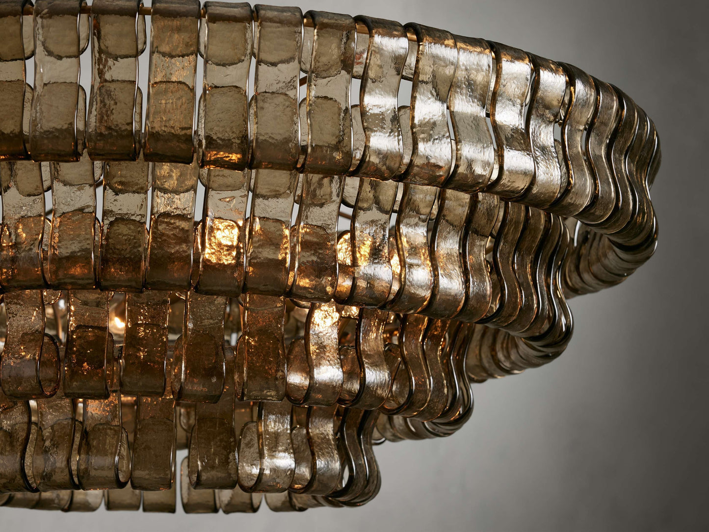 Verona Textured Glass Halo Chandelier