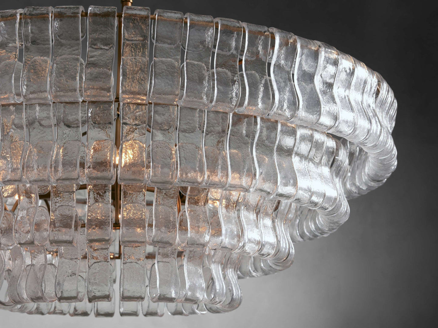 Verona Textured Glass Halo Chandelier